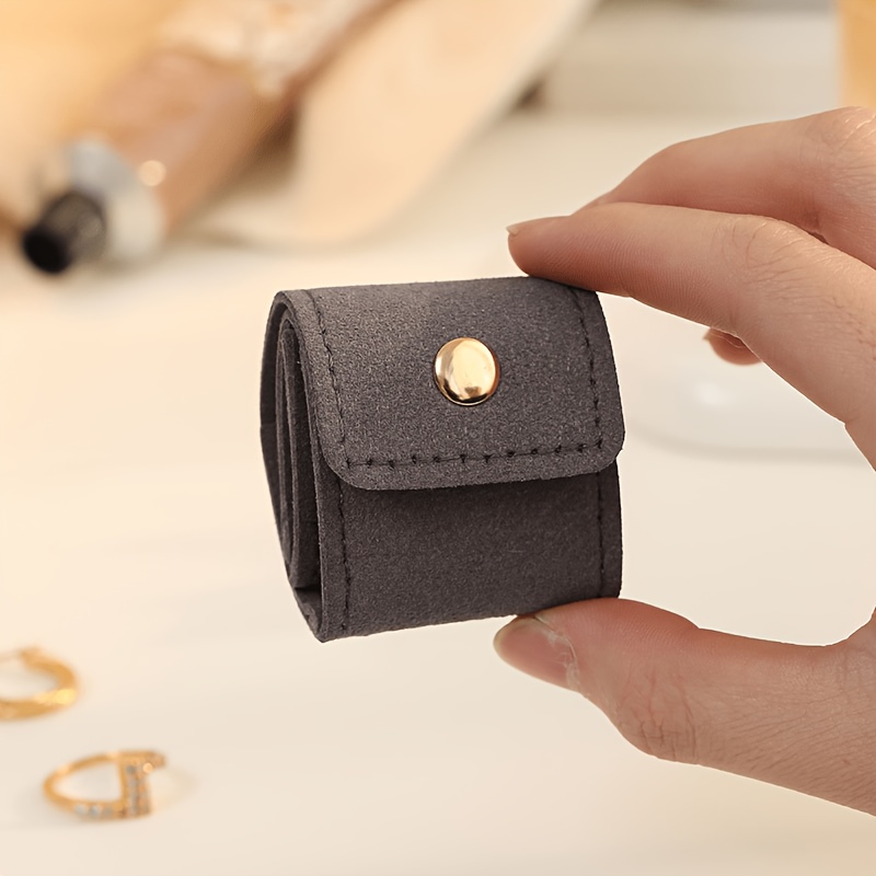 4-Grid Foldable Multi-Functional Travel Jewelry Pouch